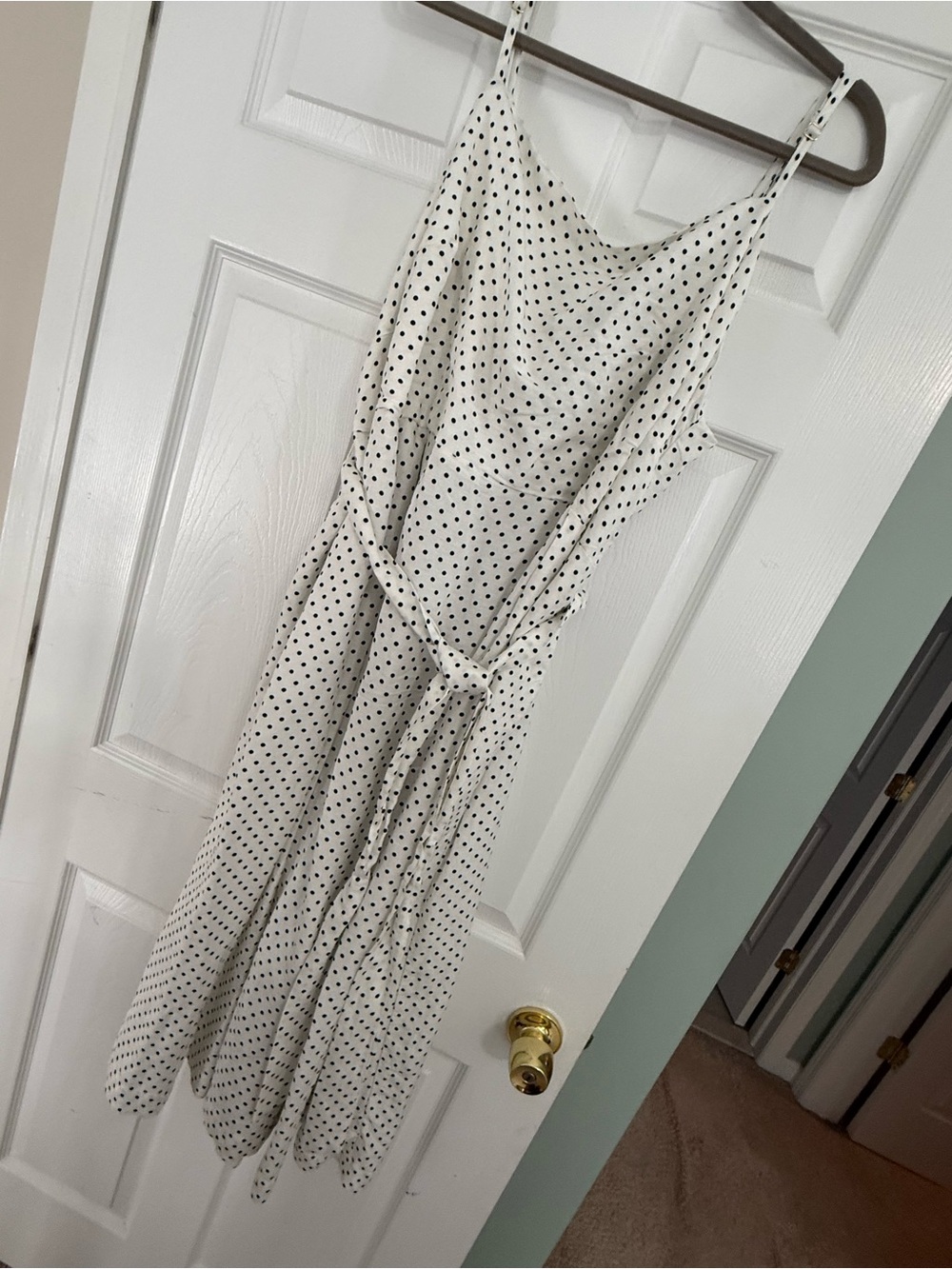 KATE SPADE for Target Polka Dot Tie-Waist MIDI Dress - White with Black Dots